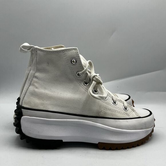Converse Sneakers Mens 5.5 Womens 7 White Run Star Hike High Top Chuck Taylor - Picture 1 of 13